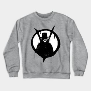 V For Vendetta Guy Fawkes Spraypaint Stencil Crewneck Sweatshirt
